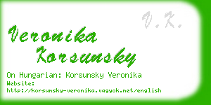 veronika korsunsky business card